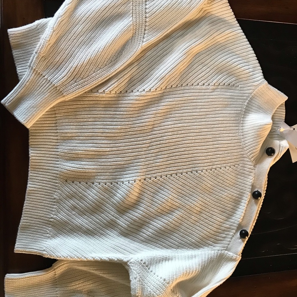 Joie white mock knit sweater